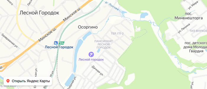 Карта: Лесной городок